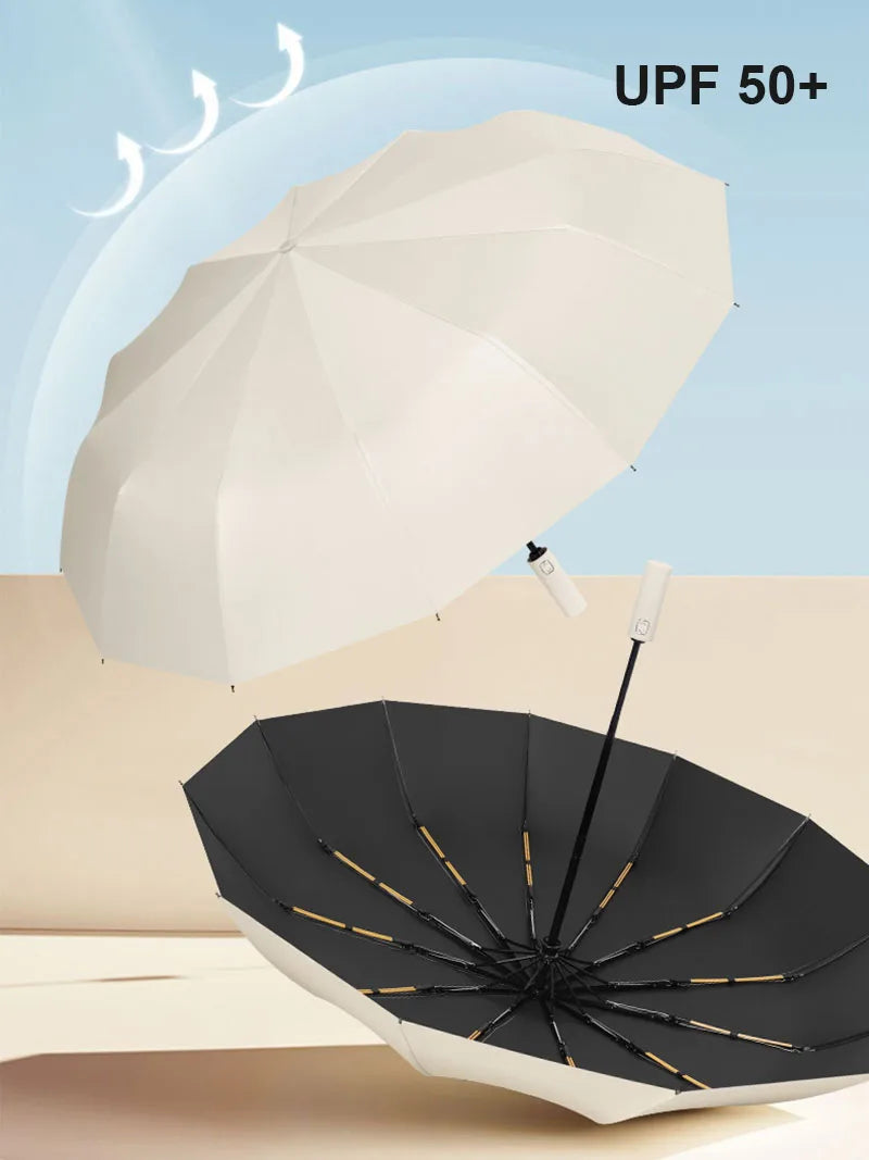 Parapluie automatique de couleur noir, Protection UV