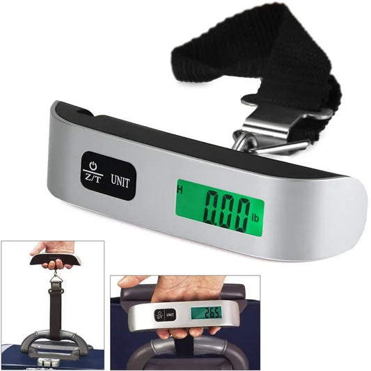 Balance numérique portable 50 kg avec écran LCD, mini balance suspendue pour bagages, valises, sacs de voyage