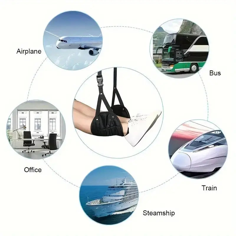 Repose-pieds d'avion avec sangle réglable