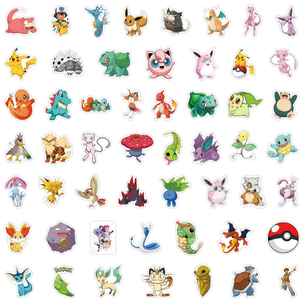 Stickers Pokémon – +/- 200 pièces-waterproof-personnalisation de valises et sacs