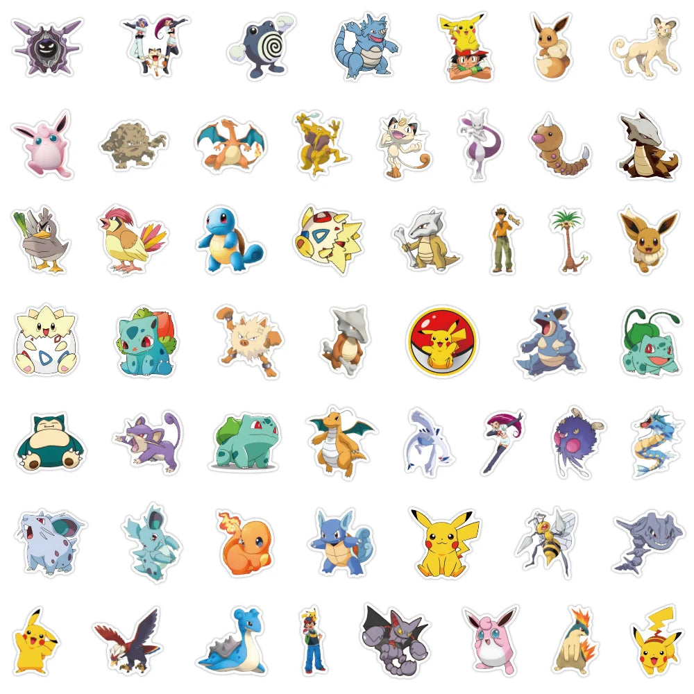 Stickers Pokémon – +/- 200 pièces-waterproof-personnalisation de valises et sacs
