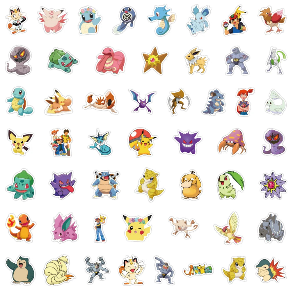 Stickers Pokémon – +/- 200 pièces-waterproof-personnalisation de valises et sacs