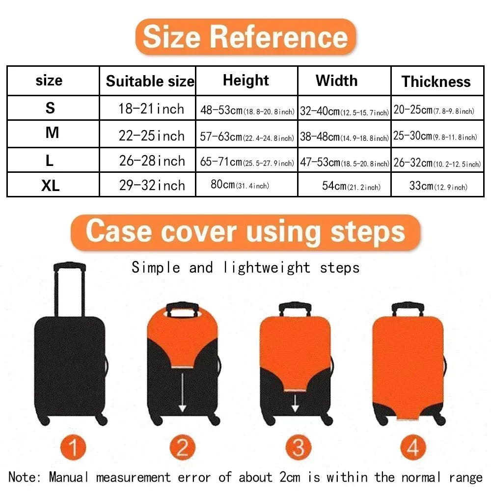 Housse de Valise à Motif Extensible – Protection Anti-Poussière et Anti-Rayures pour Bagages29-32 pouces