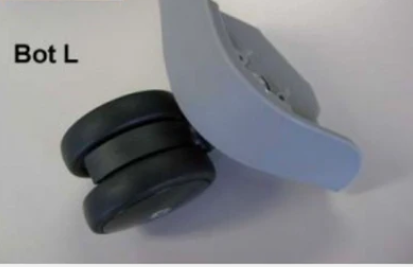 A PAIR OF SAMSONITE S CURE SPINNER REAR CASTERS (all sizes except cabin)