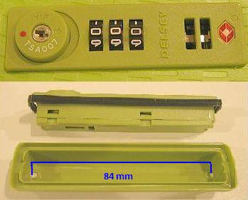 DELSEY TSA CODE LOCK FOR HELIUM MODEL - ALSO AVAILABLE IN BLACK OR RED