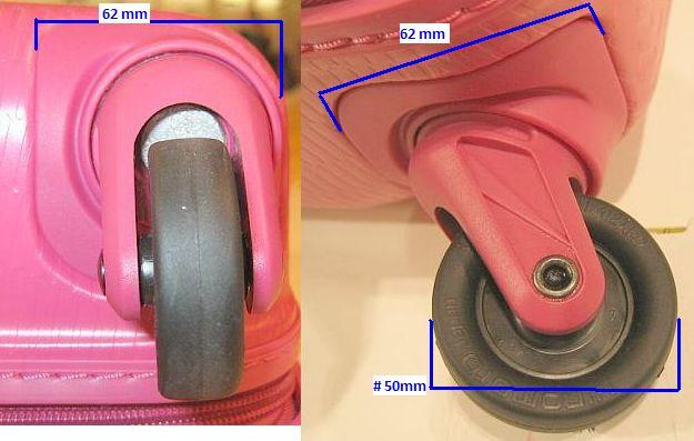 PAIR OF DELSEY CASTERS - COMPATIBLE WITH THE HELIUM MODEL - COLOR AVAILABLE IN BLACK-GRAY OR PURPLE