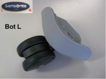 A PAIR OF SAMSONITE S CURE SPINNER REAR CASTERS (all sizes except cabi