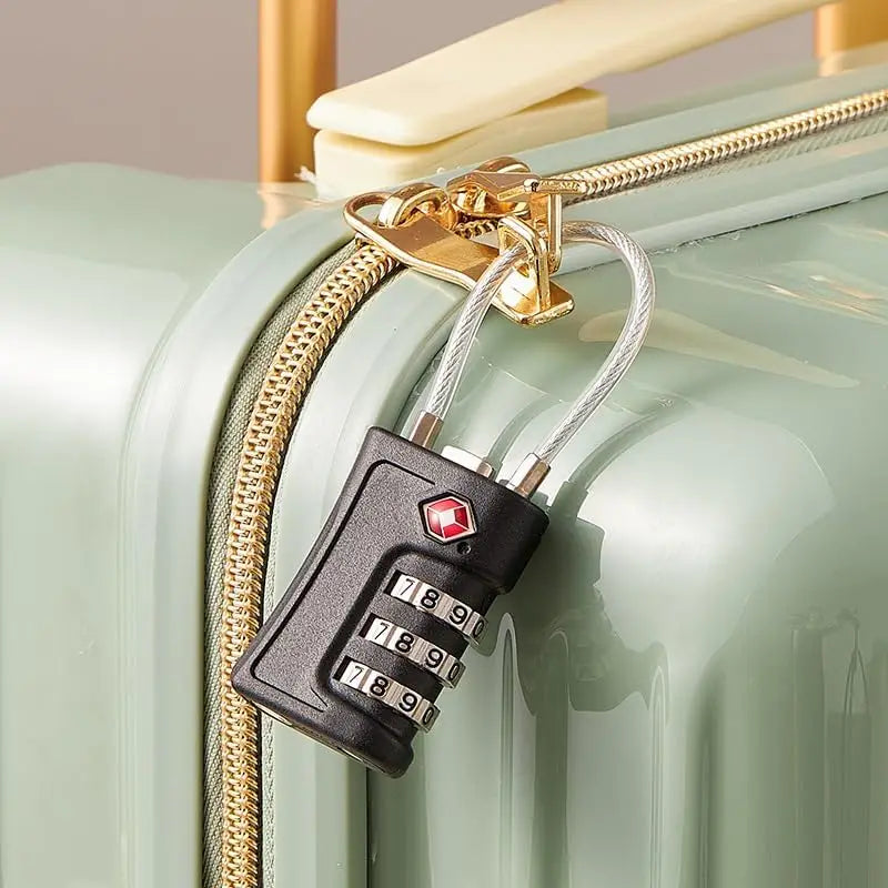 TSA – 2 serrures à combinaison à 3 chiffres, outil de sécurité antivol, mot de passe personnalisé, cadenas pour valise, bagages, serrure codée pour voyage