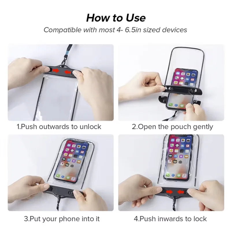 Étui Waterproof 100% Étanche – Votre Téléphone Protégé Partout