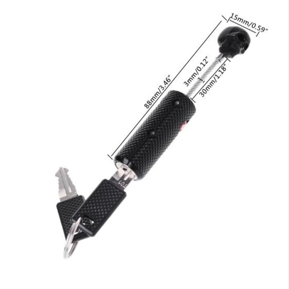 Cadenas à Clé TSA pour Bagages – Serrure de Voyage Approuvée TSA avec Corps Métallique Résistant – Sécurité Antivol pour Valises et Sacs-NOIR