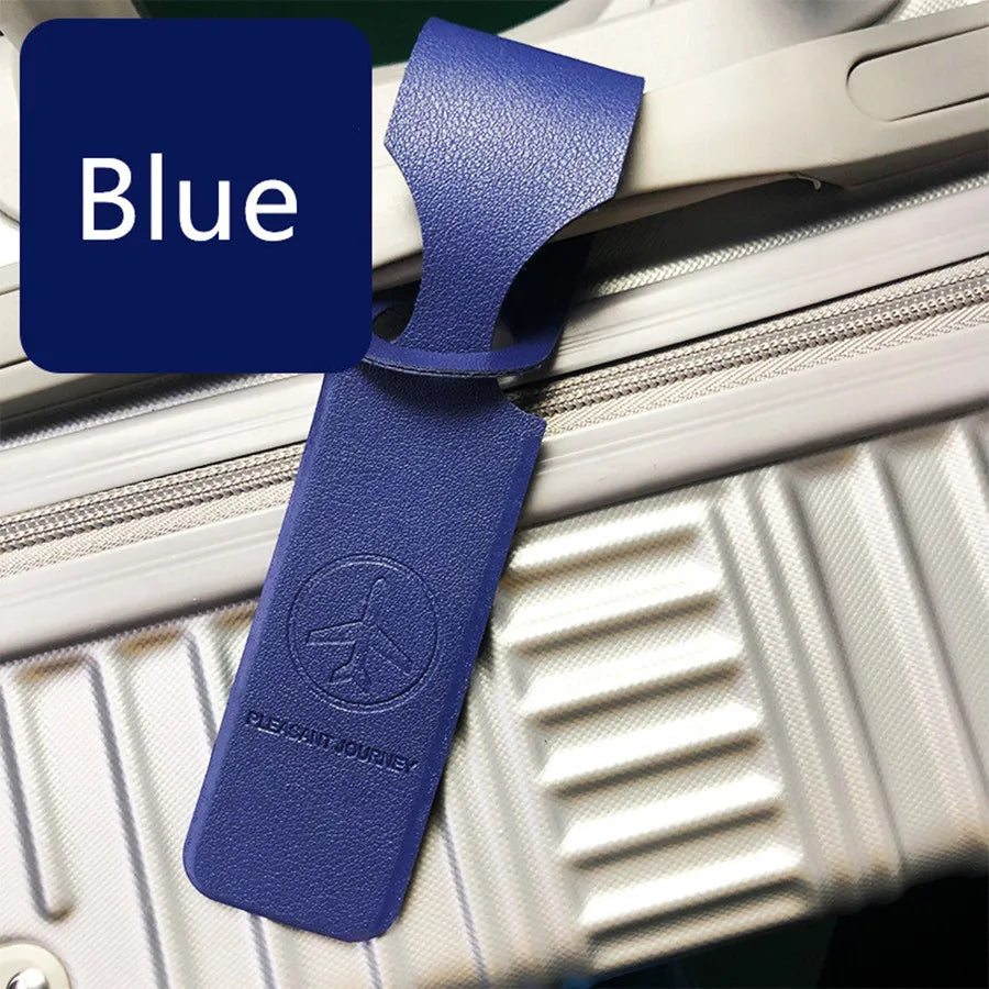 1X Étiquette de bagage-BLEU