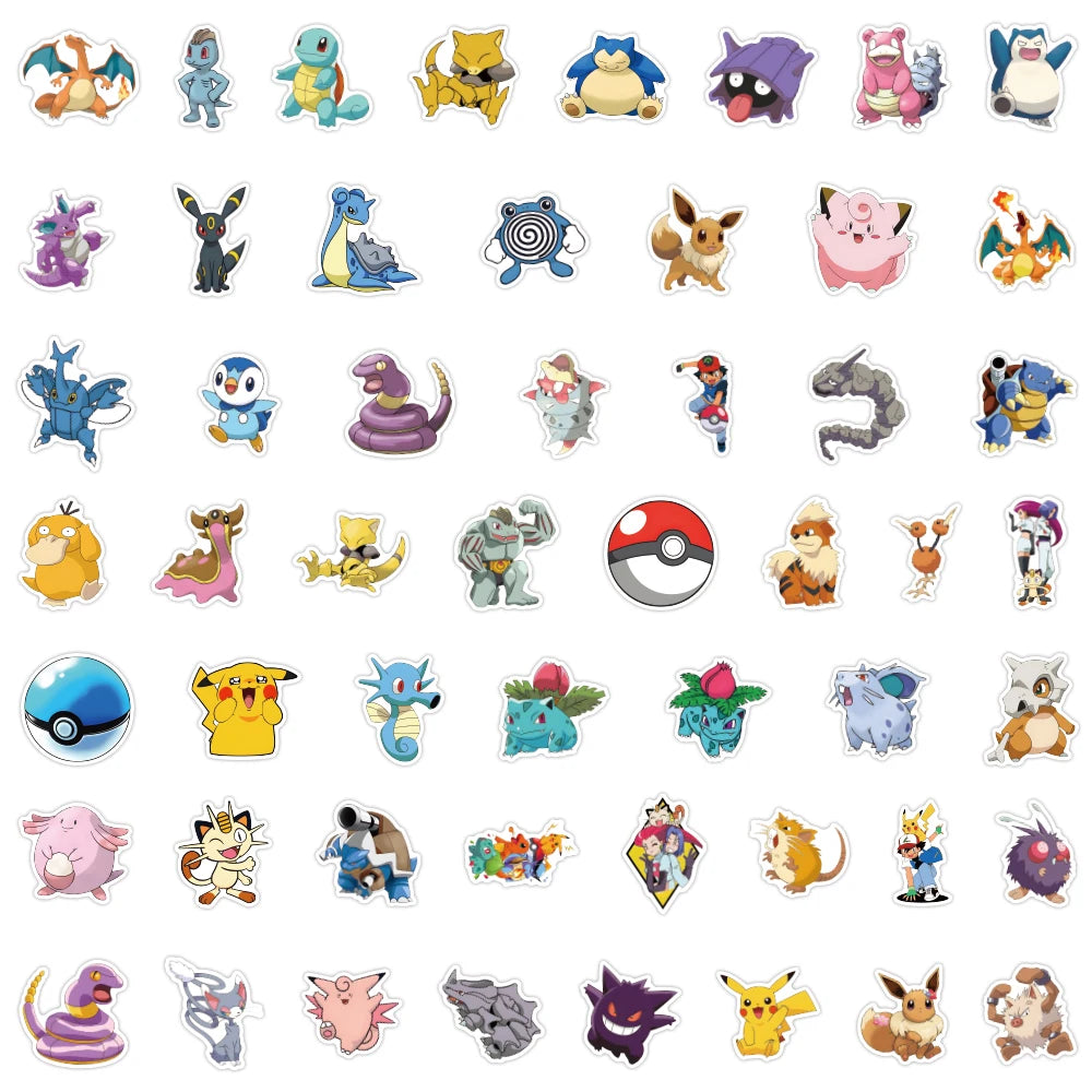 Stickers Pokémon – +/- 200 pièces-waterproof-personnalisation de valises et sacs