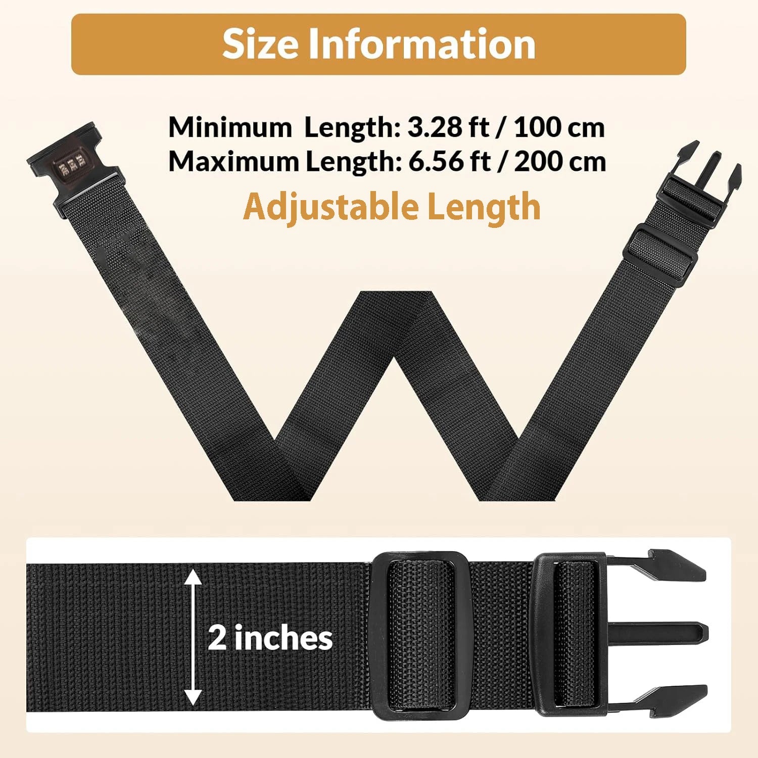 Sangle de bagage à code 3 chiffres – Sécurité et confort de voyage